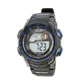 Waterproof Mens Multifunction Digital Watches Tell Day and Date , Black PVC / North