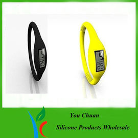 लाल / बैंगनी स्पोर्ट सिलिकॉन Pedometer एलसीडी स्क्रीन के लिए लड़कियों / लड़कों के साथ देखो
