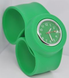 OEM सिलिकॉन Wristband घड़ी, ग्रीन लड़के / लड़कियों रबड़ घड़ी