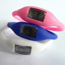 काले सिलिकॉन Wristband घड़ी बैंड खेल कलाई घड़ी कैम्पिंग / पर्वतारोहण के लिए