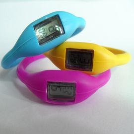 काले सिलिकॉन Wristband घड़ी बैंड खेल कलाई घड़ी कैम्पिंग / पर्वतारोहण के लिए