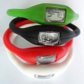 डिजिटल सिलिकॉन Wristband घड़ी आयनों आयन रबर कलाई घड़ी पारिस्थितिकी के अनुकूल सामग्री के साथ