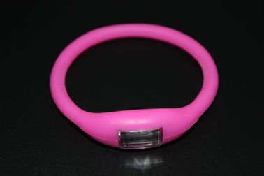 खेल कंगन Wristband घड़ी सिलिकॉन रबर जेली आयन, लाल एलईडी घड़ी के साथ