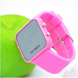 डिजिटल एलईडी सिलिकॉन Wristband देखो खेल शैली दर्पण सतह के साथ