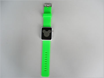 ग्रीन सिलिकॉन Wristband घड़ी निविड़ अंधकार, डिजिटल मिकी माउस Watchs