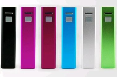 2600mAh धातु यूएसबी पोर्टेबल पावर बैंक, लाल, गुलाबी ग्रीन रजत काले
