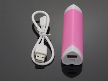 IPhone / आइपॉड के लिए दिल आकार लिपस्टिक यूएसबी पोर्टेबल पावर बैंक, रंगीन