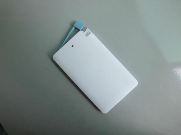 पोर्टेबल स्लिम ली-आयन पावर बैंक मोबाइल फोन / iPad, व्हाइट के लिए 4000mAh