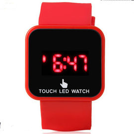 बैंगनी एलईडी डिजिटल कलाई घड़ी लड़की प्लास्टिक के मामले + सिलिकॉन Wristband निर्यातक थोक व्यापारी के लिए