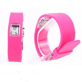 स्लिम एलईडी डिजिटल कलाई घड़ी जापान Movt, सिलिकॉन wristband गम चबाने घड़ी