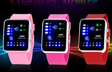 लेडी Shockproof एलईडी डिजिटल कलाई घड़ी, antimagnetic बाइनरी घड़ी