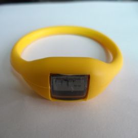 रंगीन कस्टम सिलिकॉन बैंड घड़ी, क्रिसमस सिलिकॉन रबर wristband घड़ी Pedometer