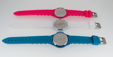 किशोर लाल गुलाब सिलिकॉन Wristband घड़ीछोटे दौर का सामना संवर्धन घड़ी लड़कियों के लिए