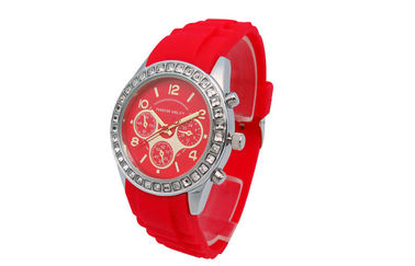 लाल सिलिकॉन Wristband घड़ी