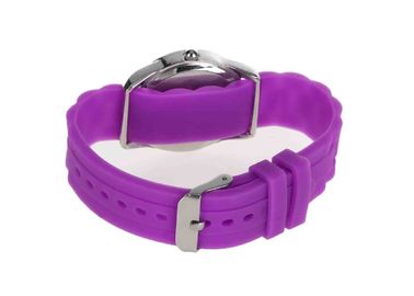 जेली हीरा महिला सिलिकॉन Wristband घड़ियाँ निविड़ अंधकार, Hermosa गुलाबी पट्टा