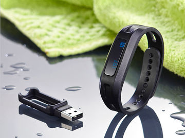 Pedometer नींद ट्रैकर ब्लूटूथ कंगन सिलिकॉन wristband के साथ घड़ी
